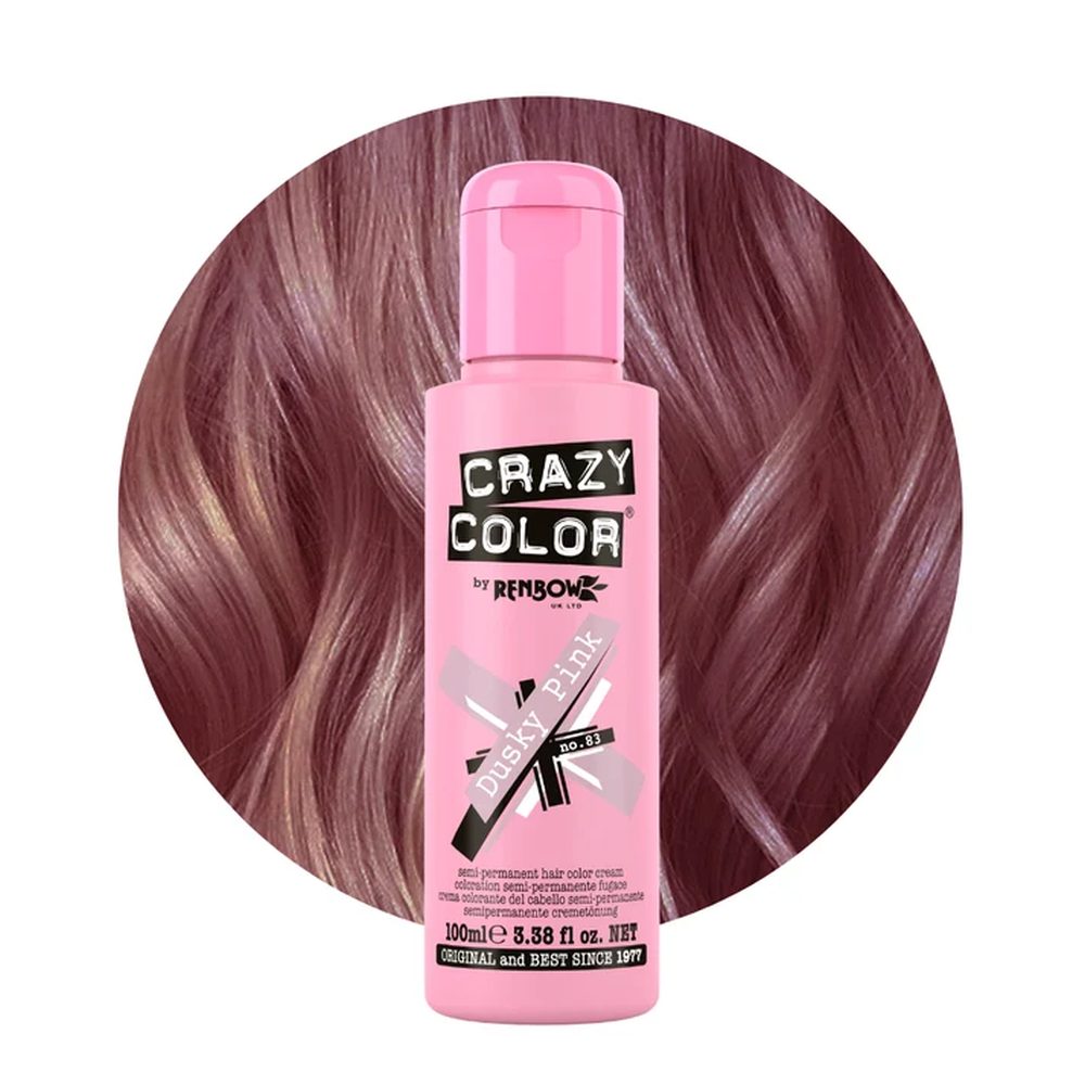 Crazy Color - Dusky Pink Semi permanent hair dye - Pink